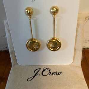 NWT J.Crew Sculptural Spiral Drop Earrings